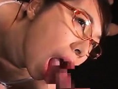 Nerdy Asian Girl Loves Cum In Her Mouth