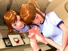 3D anime schoolgirls gets pounded