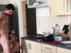 Anal fuck in the kitchen always feels great