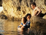 Hot couple having oral sex before fucking outdoor in a cove