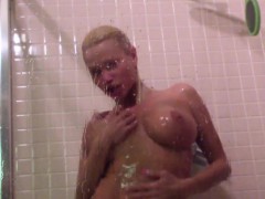 Home movie of Nikita showering and shaving herself