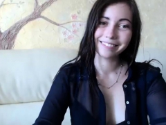 Hot teen brunette take a creampie amateur webcam