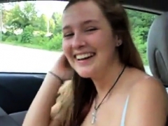College Girl Wants To Fuck In The Car At Broad Day Light