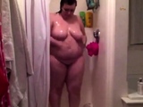 Sexy BBW Stripping in the shower - CassianoBR