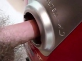 The vacuum cleaner hole and cumshot inside